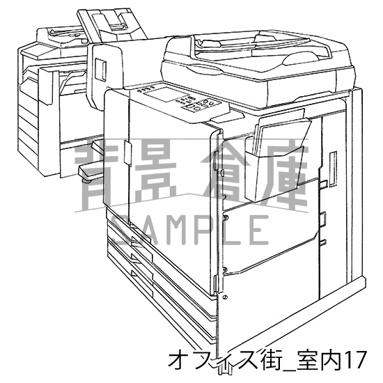 オフィス街_背景素材集5(室内)_トーン