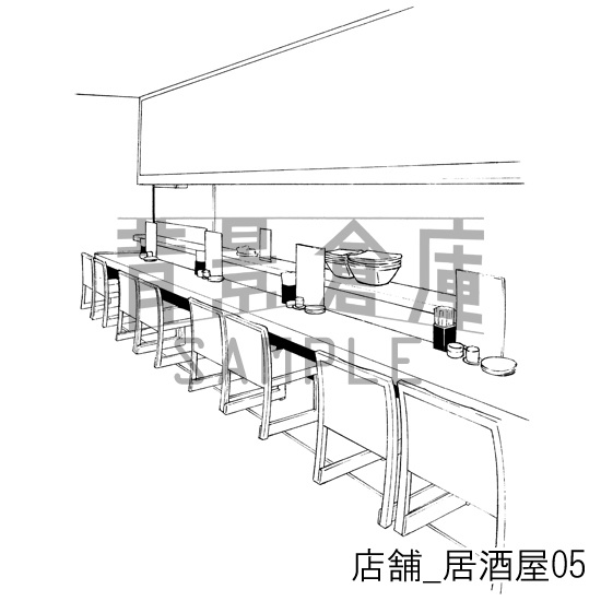 店舗の背景集_セット2(居酒屋)