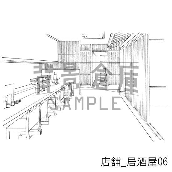 店舗の背景集_セット2(居酒屋)