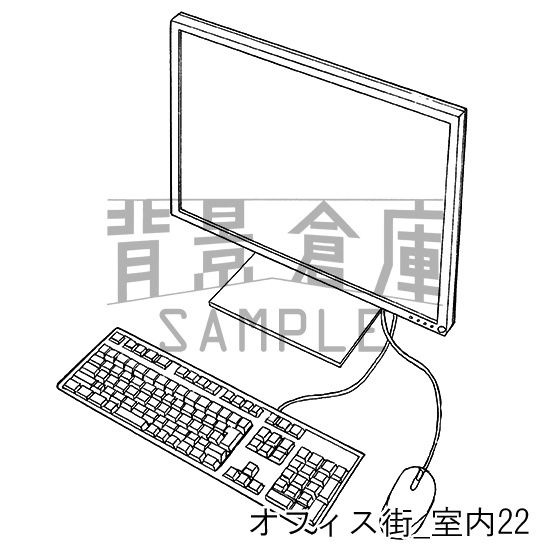 オフィス街_背景素材集6(室内)_トーン