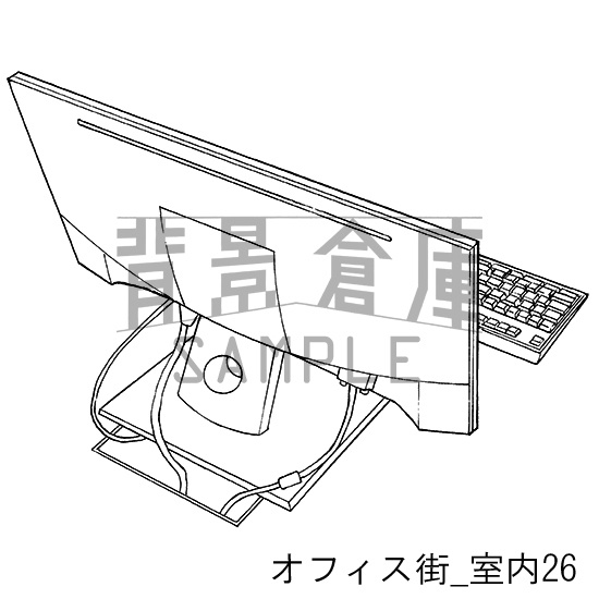 オフィス街_背景素材集6(室内)_トーン