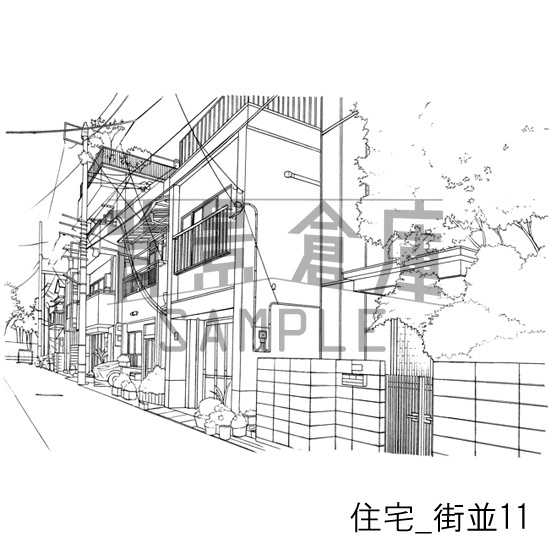 住宅の背景集_セット16(街並)