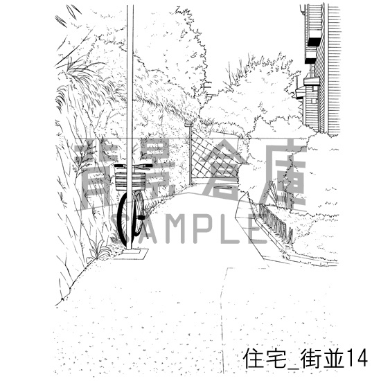住宅の背景集_セット16(街並)