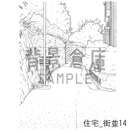 住宅の背景集_セット16(街並)