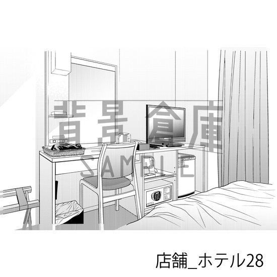 店舗_背景素材集12(ホテル)_トーン