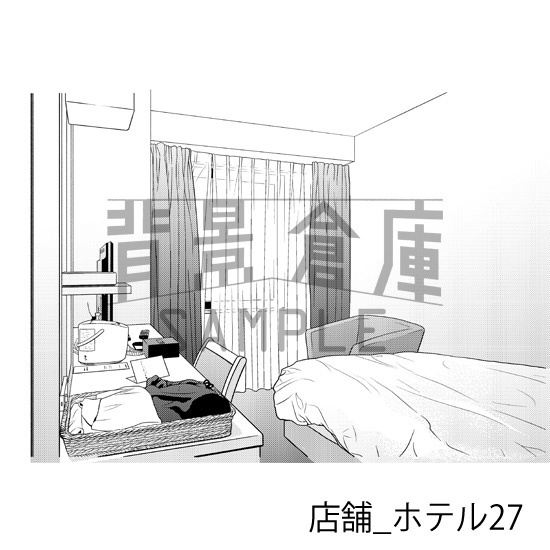 店舗_背景素材集12(ホテル)_トーン