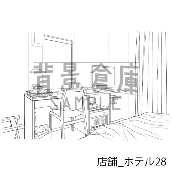店舗_背景素材集12(ホテル)_トーン