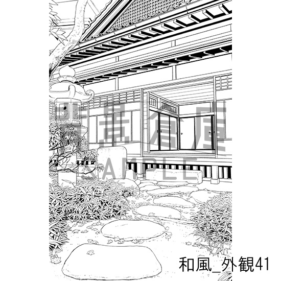 和風_背景素材集27(外観)_トーン