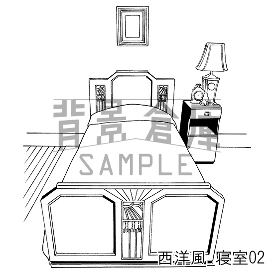 西洋風の背景集_セット6(寝室)