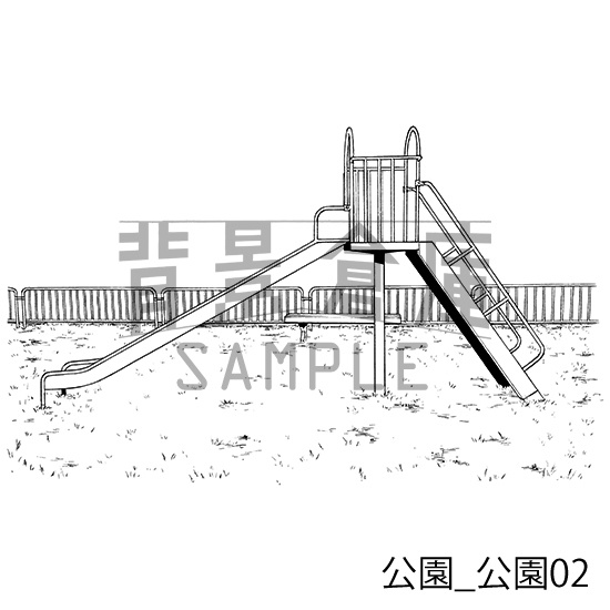 公園_背景素材集1(公園)_トーン
