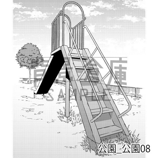 公園_背景素材集1(公園)_トーン