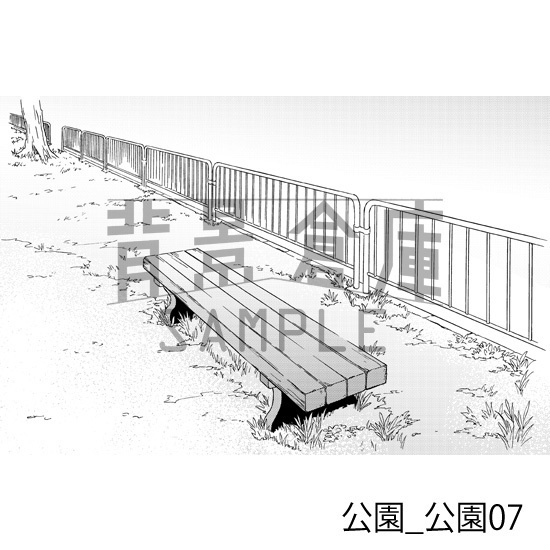 公園_背景素材集1(公園)_トーン