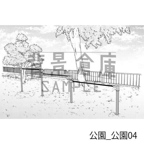 公園_背景素材集1(公園)_トーン