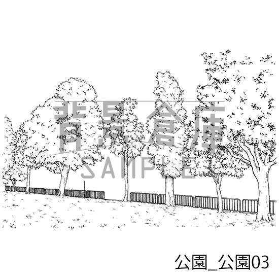 公園_背景素材集1(公園)_トーン