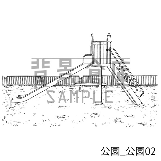 公園_背景素材集1(公園)_トーン