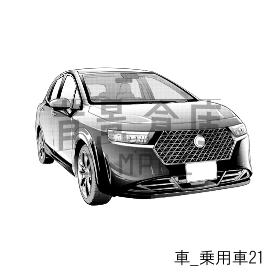 車_背景素材集9(乗用車)_トーン