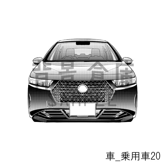 車_背景素材集9(乗用車)_トーン