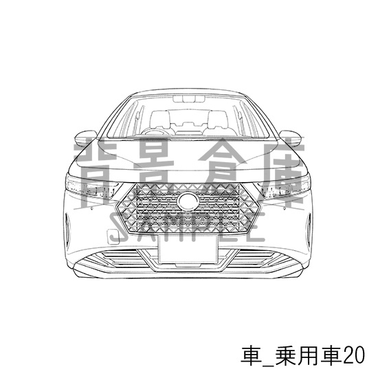 車_背景素材集9(乗用車)_トーン