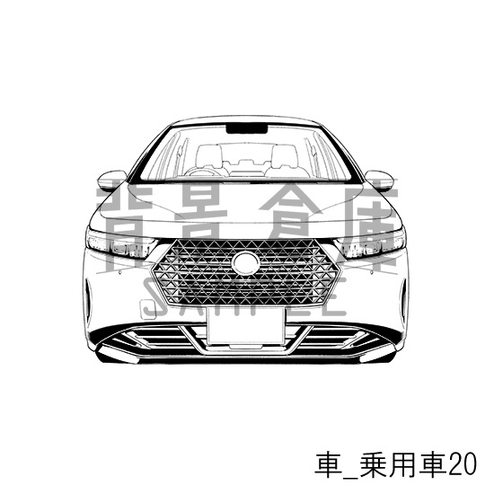 車_背景素材集9(乗用車)_トーン