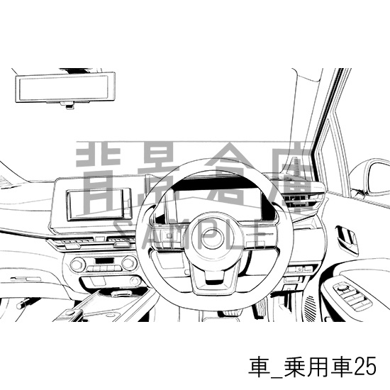 車_背景素材集9(乗用車)_トーン