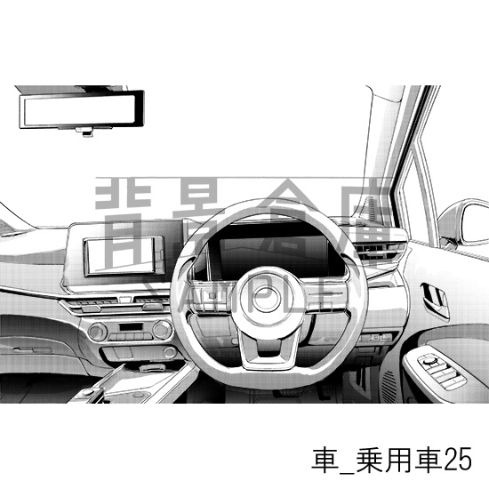 車_背景素材集9(乗用車)_トーン