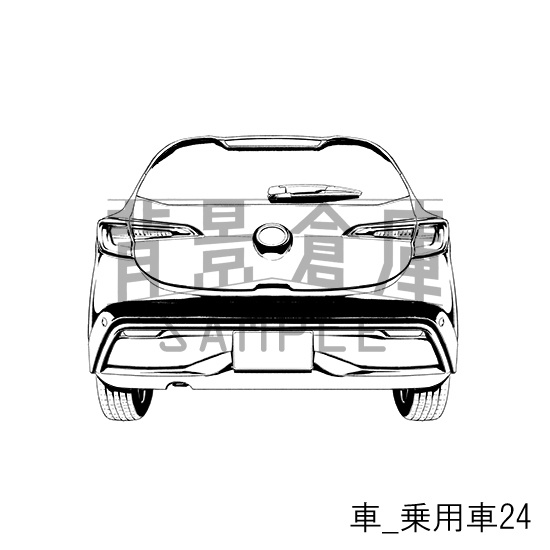 車_背景素材集9(乗用車)_トーン