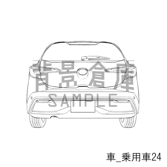 車_背景素材集9(乗用車)_トーン