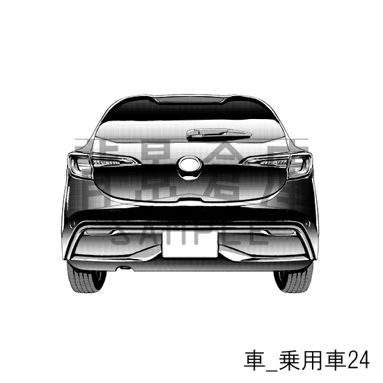 車_背景素材集9(乗用車)_トーン