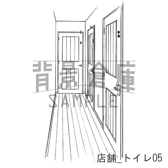 店舗の背景集_セット3(トイレ)