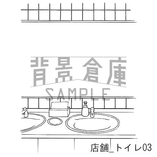 店舗の背景集_セット3(トイレ)