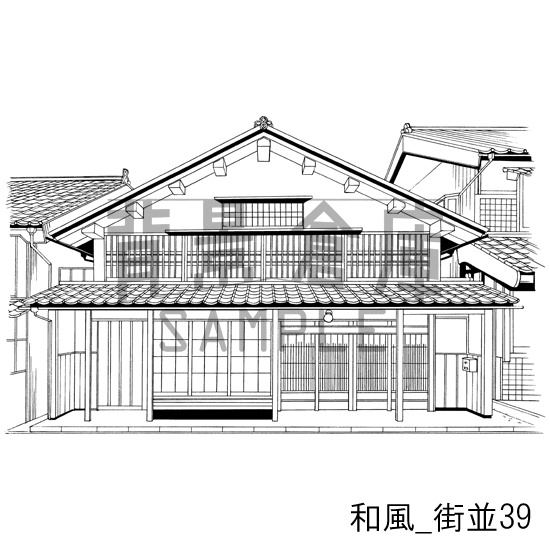 和風の背景集_セット21(街並)