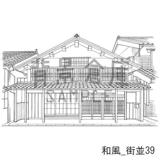 和風の背景集_セット21(街並)