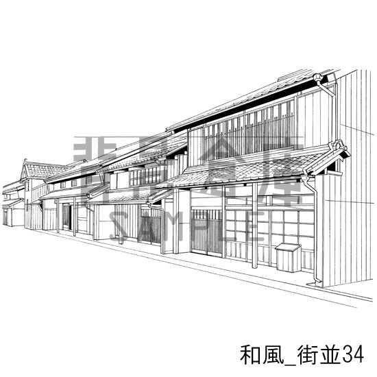 和風の背景集_セット21(街並)