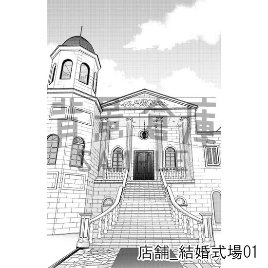 店舗_背景素材集37(結婚式場)_トーン