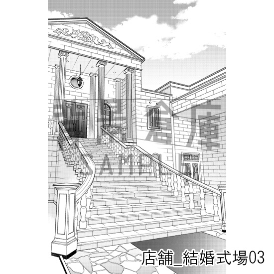 店舗_背景素材集37(結婚式場)_トーン