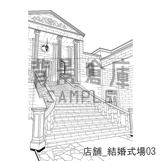 店舗_背景素材集37(結婚式場)_トーン