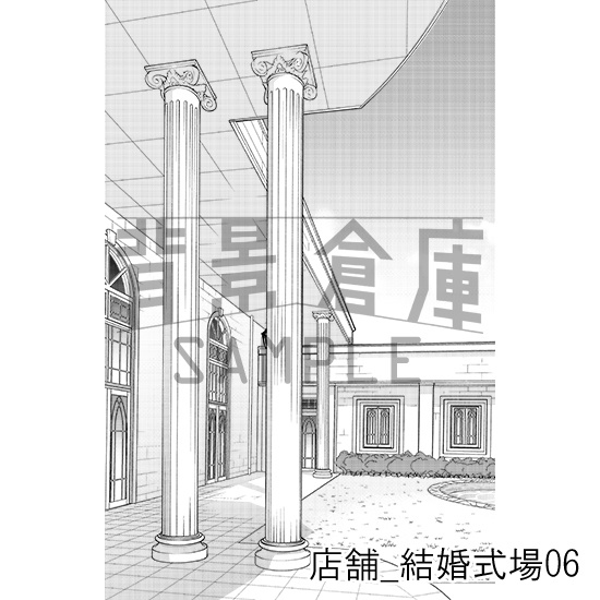 店舗_背景素材集37(結婚式場)_トーン