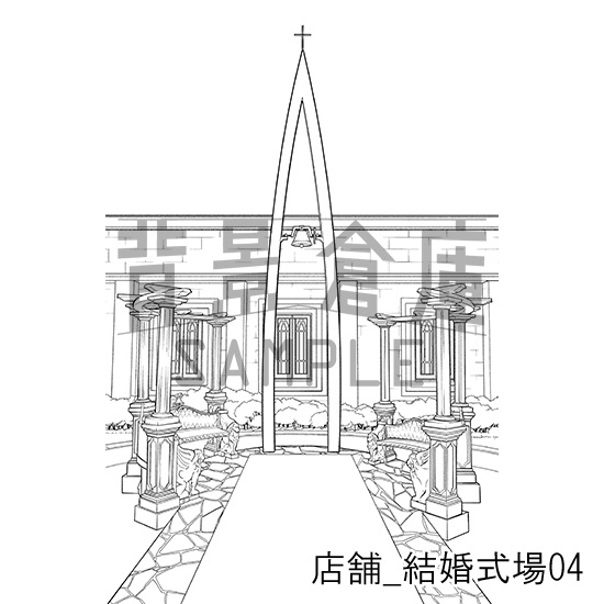 店舗_背景素材集37(結婚式場)_トーン