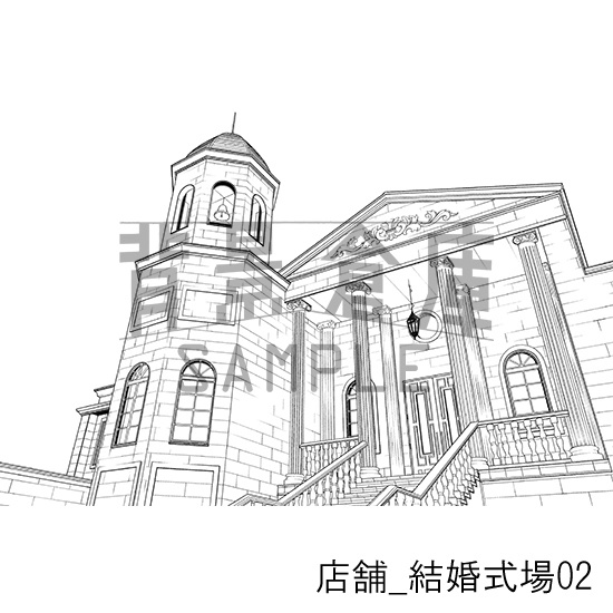 店舗_背景素材集37(結婚式場)_トーン