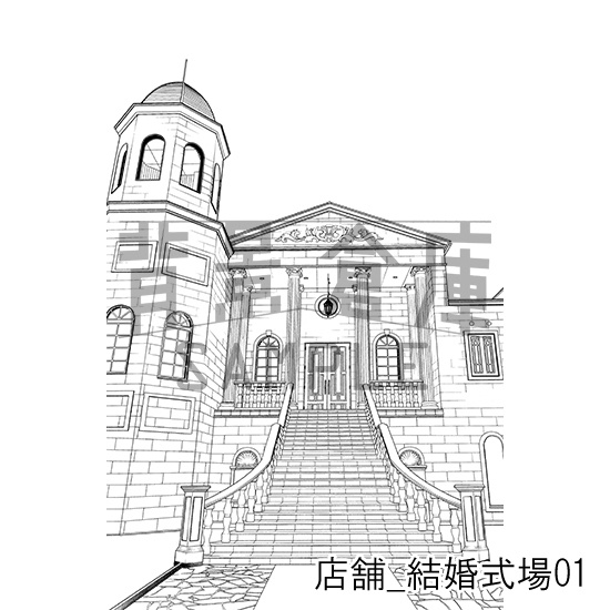 店舗_背景素材集37(結婚式場)_トーン