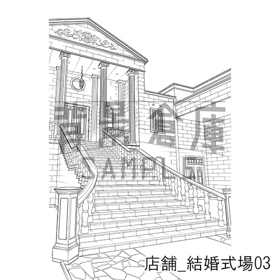 店舗_背景素材集37(結婚式場)_トーン