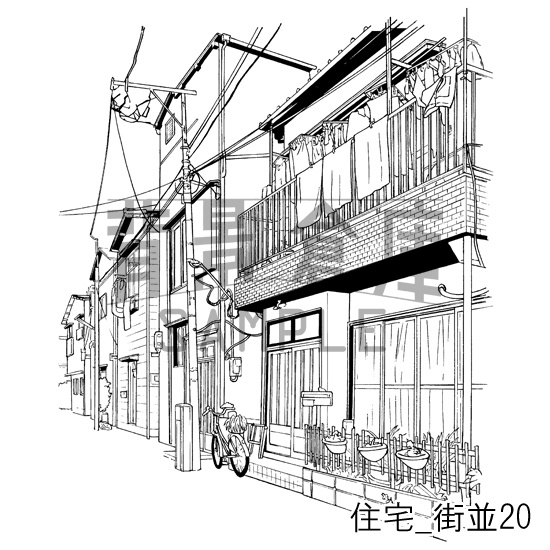 住宅の背景集_セット17(街並)