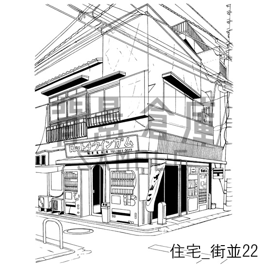 住宅の背景集_セット17(街並)