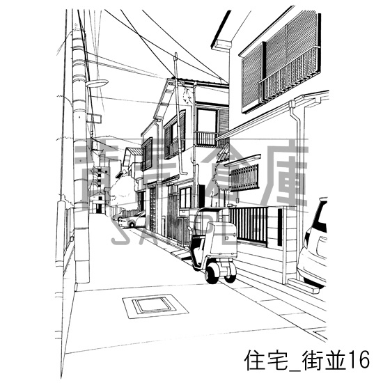 住宅の背景集_セット17(街並)