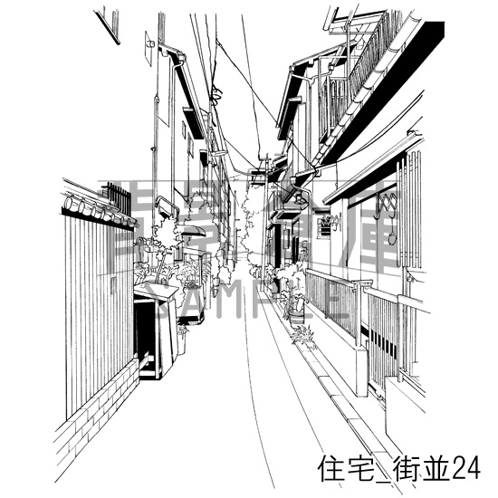 住宅の背景集_セット17(街並)