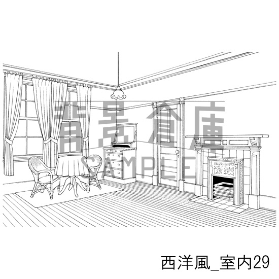 西洋風の背景集_セット7(室内)