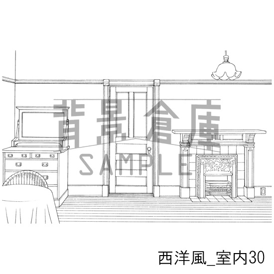 西洋風の背景集_セット7(室内)