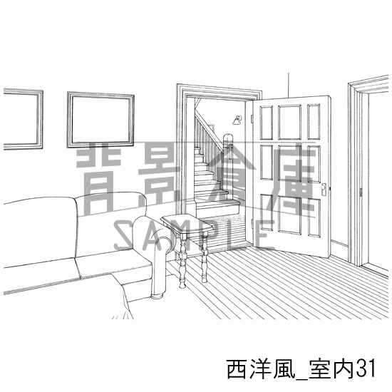 西洋風の背景集_セット7(室内)