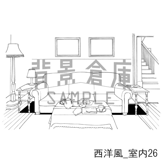 西洋風の背景集_セット7(室内)