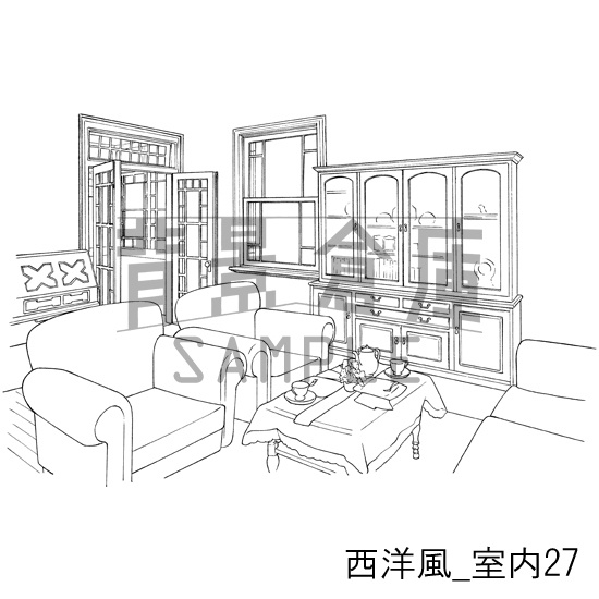 西洋風の背景集_セット7(室内)